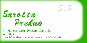 sarolta prekup business card